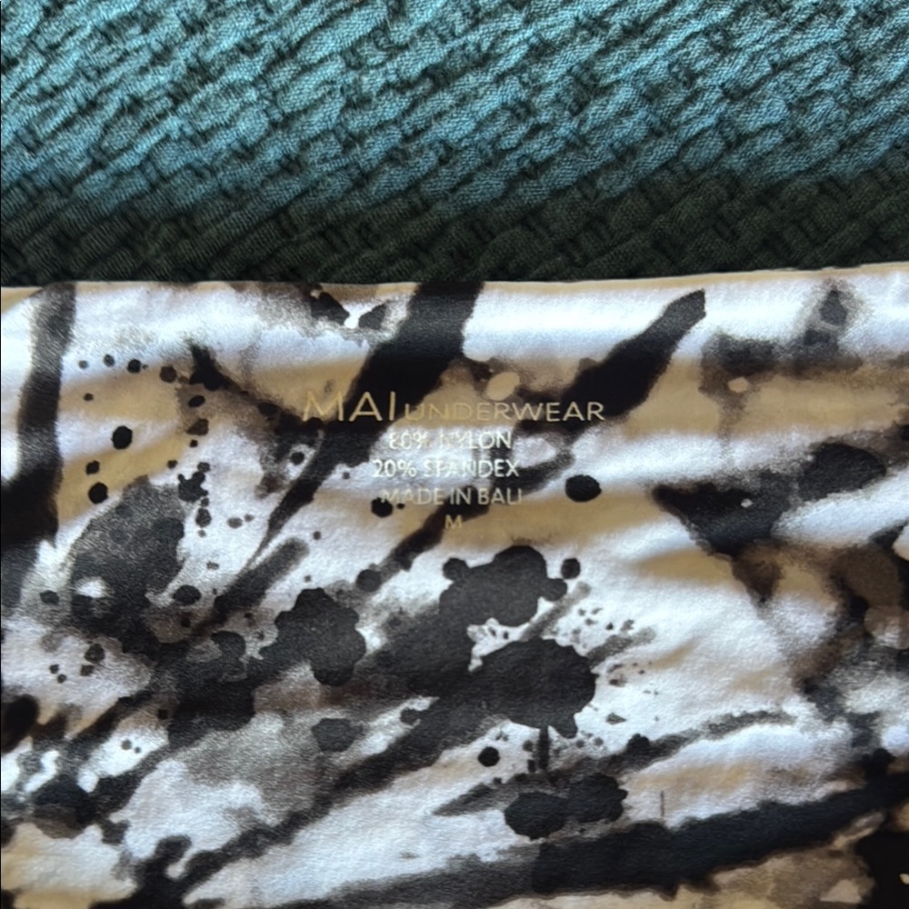 MAI Underwear Black and White Tie-Dye Everyday Bikini Bottom - Picture 4 of 4